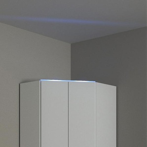 Eckkleiderschrank PRIESS Barcelona Schränke Gr. B/H/T: 78 cm x 193 cm x 78 cm, Tiefe Seitenteil 36 cm, mit Beleuchtung, weiß Eckschränke in 2 Tiefen