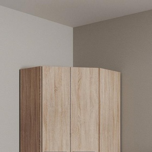Eckkleiderschrank PRIESS Barcelona Schränke Gr. B/H/T: 78 cm x 193 cm x 78 cm, Tiefe Seitenteil 36 cm, ohne Beleuchtung, braun (struktureichefarben hell) Eckschränke in 2 Tiefen