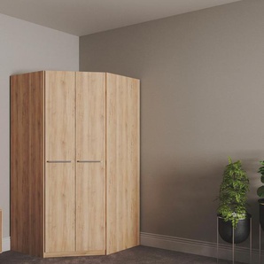 Eckkleiderschrank PRIESS Barcelona Schränke Gr. B/H/T: 95 cm x 193 cm x 95 cm, Tiefe Seitenteil 54 cm, ohne Beleuchtung, braun (eichefarben artisan) Eckschränke in 2 Tiefen