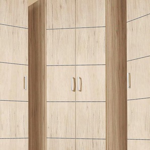 Eckkleiderschrank PRIESS Bilbao Schränke Gr. H/T: 193 cm x 36 cm, mit Aufleistungen, braun (struktureichefarben hell) Eckschränke Schränke