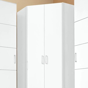 Eckkleiderschrank PRIESS Bilbao Schränke Gr. H/T: 193 cm x 54 cm, Front glatt, weiß Eckschränke Schränke