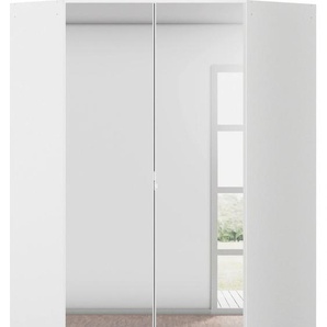 Eckkleiderschrank RAUCH Costa Schränke Gr. B/H/T: 117 cm x 197 cm x 104 cm, 2 St., weiß (alpinweiß) Eckschränke mit Spiegelfront