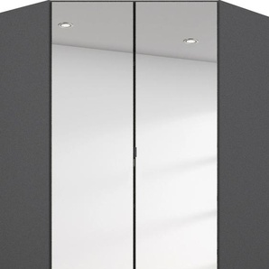 Eckkleiderschrank RAUCH Ontario Schränke Gr. B/H/T: 117 cm x 197 cm x 104 cm, 2 St., grau (graumetallic) Eckschränke