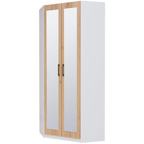 Eckrschrank - weiß - Materialmix - 78 cm - 193 cm - 38 cm | Möbel Kraft