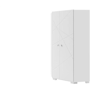 Eckkleiderschrank - weiß - Materialmix - 96,7 cm - 200 cm - cm 96,7 | Möbel Kraft