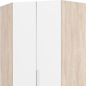 Eckkleiderschrank WIMEX New York Schränke Gr. B/H/T: 90 cm x 208 cm x 125 cm, 2 St., weiß (struktureichefarben hell, weiß) Eckschränke 208 oder 236cm hoch