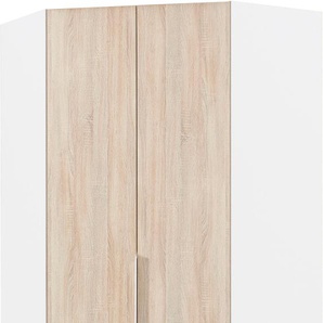 Eckkleiderschrank WIMEX New York Schränke Gr. B/H/T: 90 cm x 208 cm x 125 cm, 2 St., weiß (weiß, struktureichefarben hell) Eckschränke