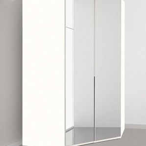 Eckkleiderschrank WIMEX New York Schränke Gr. B/H/T: 90 cm x 208 cm x 56 cm, weiß Eckkleiderschrank Kleiderschrank Schranksystem Eckschränke Schränke mit Spiegeltüren und LED Leuchte