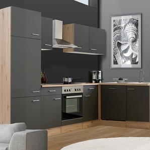 Eckküche Cresta Kombi A 280 x 200 x 170cm Braun/Grau/Basalt