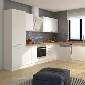 Eckküche Eko White 310x230 cm in weiß Küchenzeile Küchenblock Einbauküche