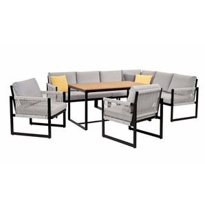 Ecklounge-Set Lara grau 4-teilig