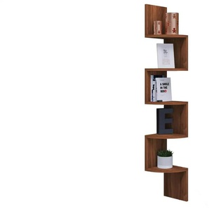 Eckregal - holzfarben - Materialmix - 19,6 cm - 123,6 cm | Möbel Kraft