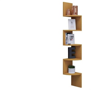 Eckregal - holzfarben - Materialmix - 19,6 cm - 123,6 cm | Möbel Kraft