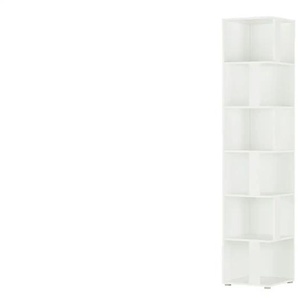 Eckregal | weiß | 38 cm | 185 cm | cm 38,0 |