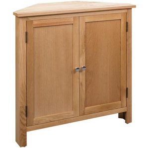 Eckschrank 80x33,5x78 cm Massivholz Eiche
