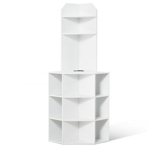 Eckschrank Aufbewahrungsschrank mit 6-stufiger Regalen Mehrzweckschrank (1626 mm Hohe) mit USB-Anschlüssen und Steckdosen und verstellbaren Regalen, Küchenschrank für Wohnzimmer Waschküche SJSNJGD64INCZSXLRV2