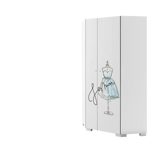 Eckschrank  Fashion Mint ¦ weiß ¦ Maße (cm): B: 96,7 H: 200