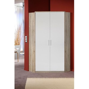 Eckschrank Joker 95 x 199 x 95cm Braun/Eiche Sanremo Dekor/Weiß