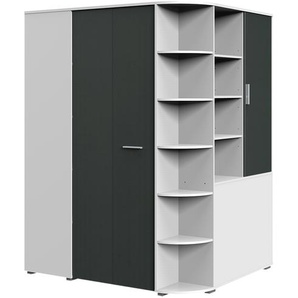 Eckschrank mit Falttüren  Joker ¦ weiß ¦ Maße (cm): B: 124 H: 199 T: 148.0