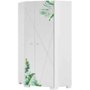Eckschrank  Nature ¦ weiß ¦ Maße (cm): B: 96,7 H: 200 T: 96.7