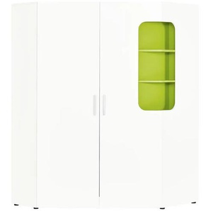 Eckschrank - weiß - Materialmix - 150 cm - 210 cm - cm 128,0 | Möbel Kraft