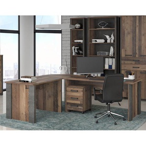 Eckschreibtisch Clifford 223 x 173cm Braun