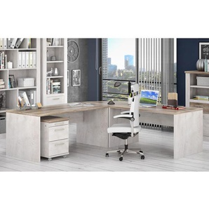 Eckschreibtisch Morona 220 x 220cm Braun