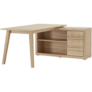 smart Eckschreibtisch  Oslo ¦ holzfarben ¦ Maße (cm): B: 165 H: 76 T: 130