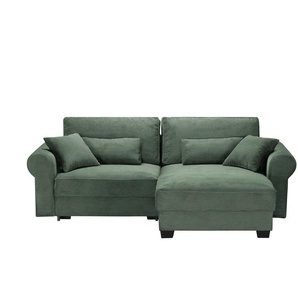 Ecksofa beidseitig montierbar Angelina klein - grün - Materialmix - 255 cm - 92 cm - cm 185,0 | Möbel Kraft