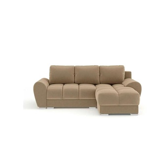 Ecksofa  Peebles ¦ beige ¦ Maße (cm): B: 256 H: 90