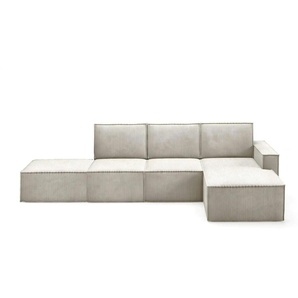 Ecksofa mit Pouf Orto ¦ beige ¦ Maße (cm): B: 329 H: 93