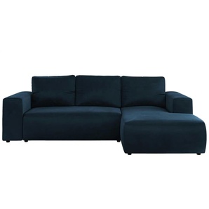 Ecksofa Beige mit Schlaffunktion Trentino ¦ blau ¦ Maße (cm): B: 266 H: 89