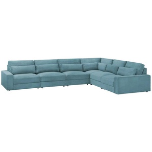 Ecksofa  Branna  ¦ türkis/petrol ¦ Maße (cm): B: 412 H: 88 T: 322.0