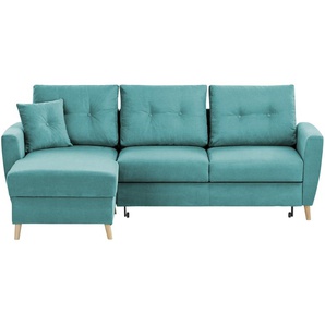 Ecksofa  Carla ¦ türkis/petrol ¦ Maße (cm): B: 230 H: 93 T: 159.0