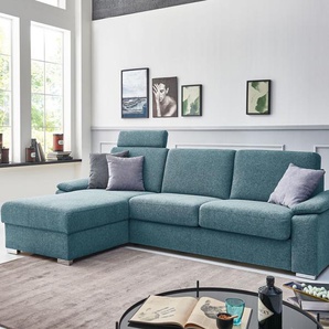 Ecksofa Cesio mit Schlaffunktion, schwarz