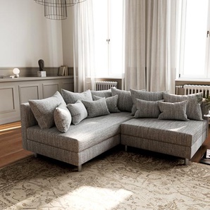 Ecksofa Clovis Hellgrau Strukturstoff Ottomane Links Modulsofa, Design Ecksofas, Couch Loft, Modulsofa, modular