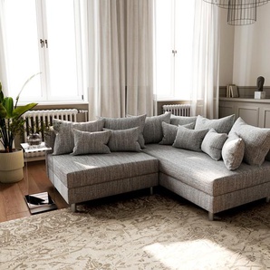 Ecksofa Clovis Hellgrau Strukturstoff Ottomane Rechts Modulsofa, Design Ecksofas, Couch Loft, Modulsofa, modular