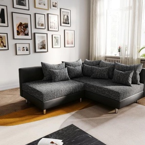 Ecksofa Clovis Schwarz Ottomane Rechts Modulsofa erweiterbar, Design Ecksofas, Couch Loft, Modulsofa, modular