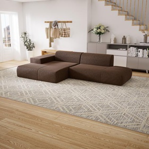 Ecksofa Cognac - Flexible Designer-Polsterecke, L-Form: Beste Qualität, einzigartiges Design - 310 x 72 x 168 cm, konfigurierbar