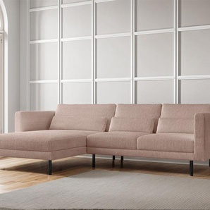 Ecksofa Designersofa AGADA in Stoff Poso Hellrosa Ottomane Links