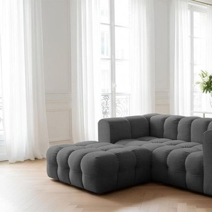 Ecksofa Designersofa SOLVIE XS in Stoff Moly Anthrazit Ottomane Links