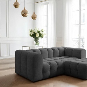 Ecksofa Designersofa SOLVIE XS in Stoff Moly Anthrazit Ottomane Rechts