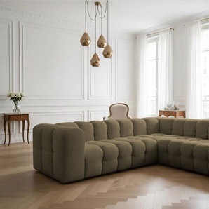 Ecksofa Designersofa SOLVIE XS in Stoff Moly Moosgrün Seite Universal