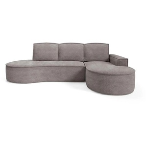 Ecksofa Flow - grau - Materialmix - 277 cm - 88 cm | Möbel Kraft