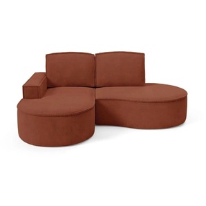 Ecksofa  Flow ¦ rot ¦ Maße (cm): B: 210 H: 88
