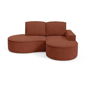 Ecksofa  Flow ¦ rot ¦ Maße (cm): B: 210 H: 88