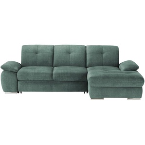 Ecksofa  Gladys ¦ türkis/petrol ¦ Maße (cm): B: 282 H: 103 T: 197.0