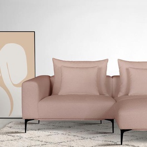 Ecksofa GUIDO MARIA KRETSCHMER HOME&LIVING BENTE L-Form Sofas Gr. B/H/T: 233 cm x 85 cm x 172 cm, Bouclé, Recamiere rechts, rosa Ecksofas