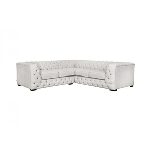 Chesterfield-Sofa GUIDO MARIA KRETSCHMER HOME&LIVING KALINA Sofas Gr. B/H/T: 247 cm x 67 cm x 227 cm, Struktur, Ottomane links, beige (creme) Chesterfieldsofas hochwertige Chesterfield-Ausführung