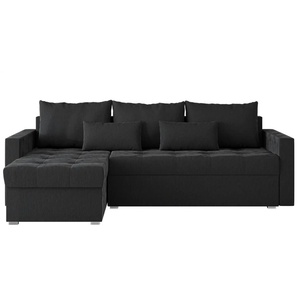 Ecksofa Hot - schwarz - Materialmix - 220 cm - 85 cm | Möbel Kraft
